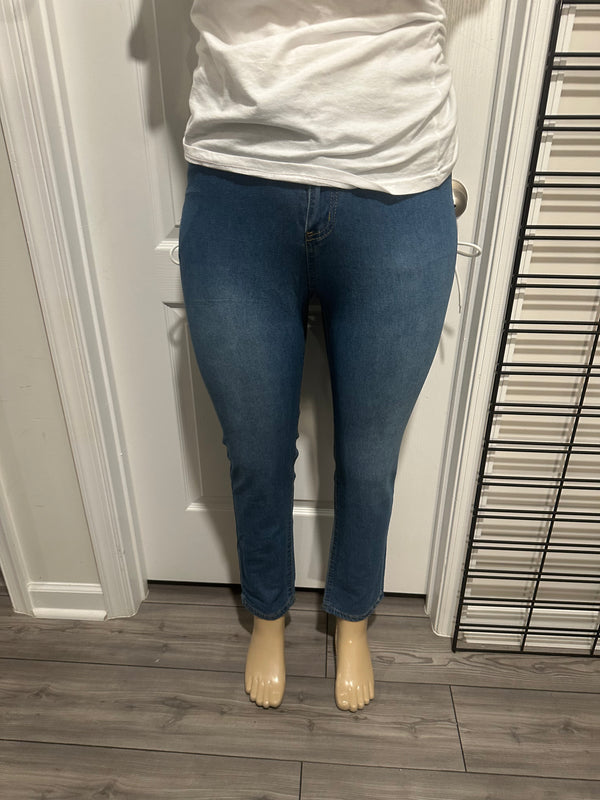 Denim Jeans w/ Lace up Detail