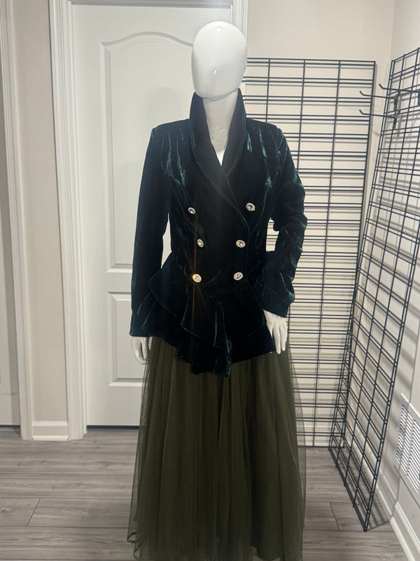 Hunter Green Velvet Jacket