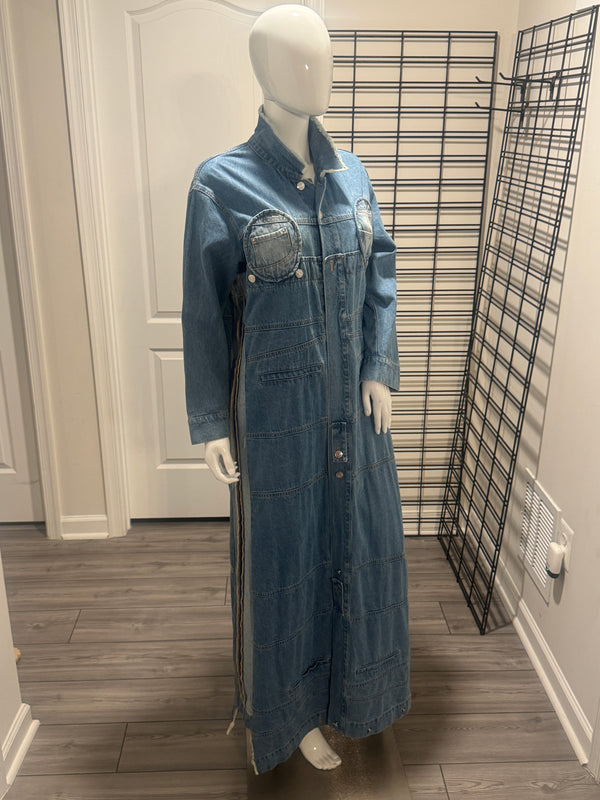 Back Open Denim Duster
