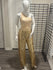 Gold Fringe Sequin One Shoulder Set