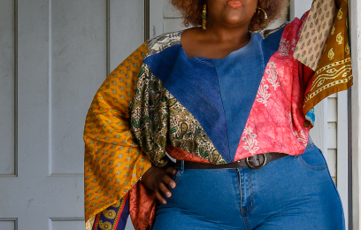 Reversible wide sleeved top