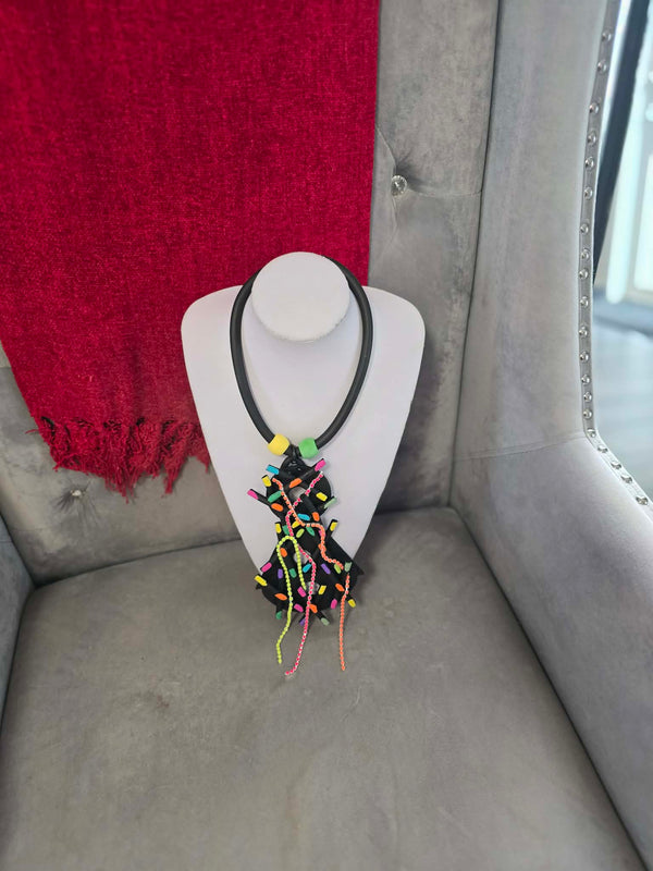 Jeff Lieb Colorful Boho Statement Choker