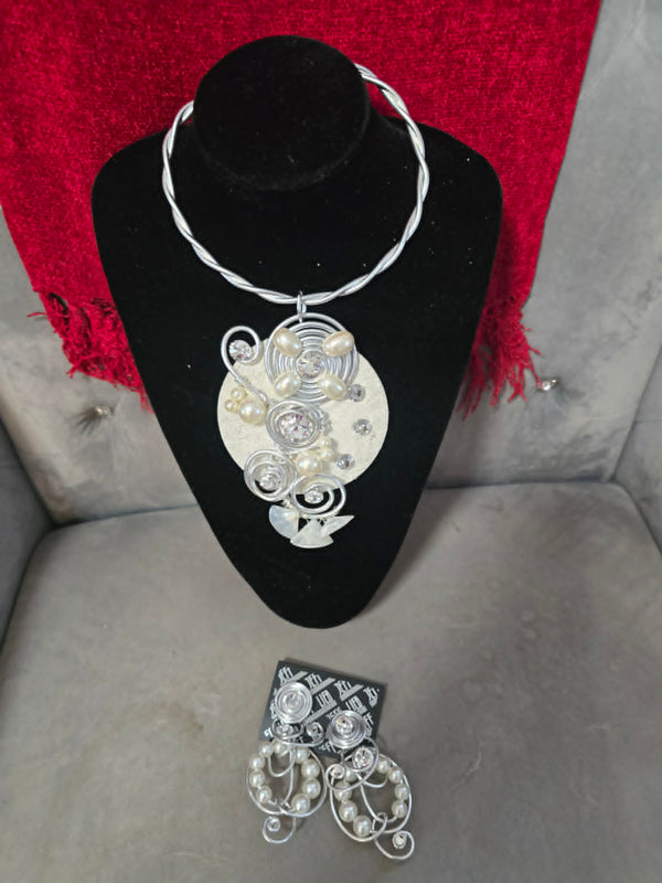 Jeff Lieb Silver and Pearl Luxe Statement Jewelry Set