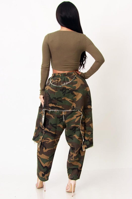 Distressed Skirt Jeans