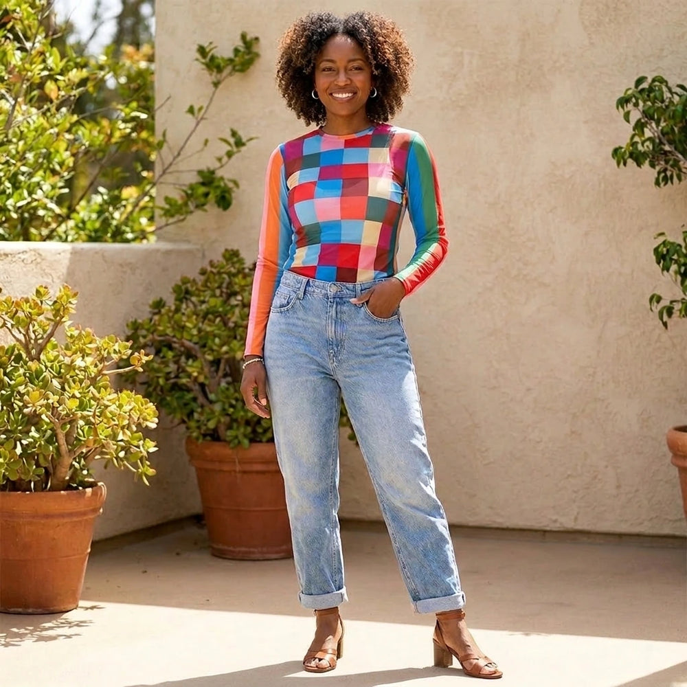 Checker Board Pullover
