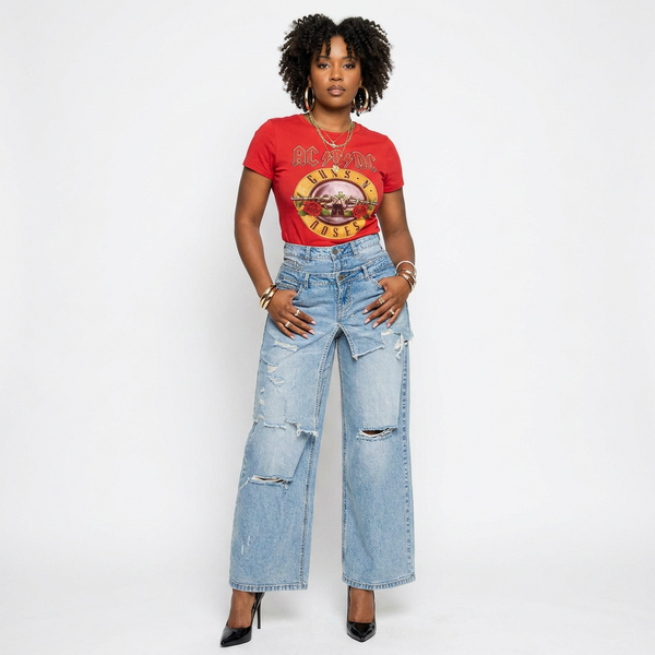 Light Double Button Jeans