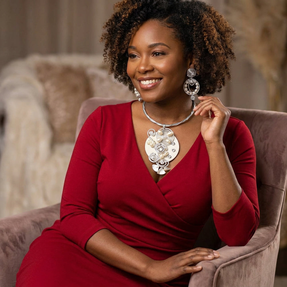 Jeff Lieb Silver and Pearl Luxe Statement Jewelry Set