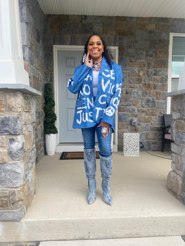 Love, Peace, Justice Blazer