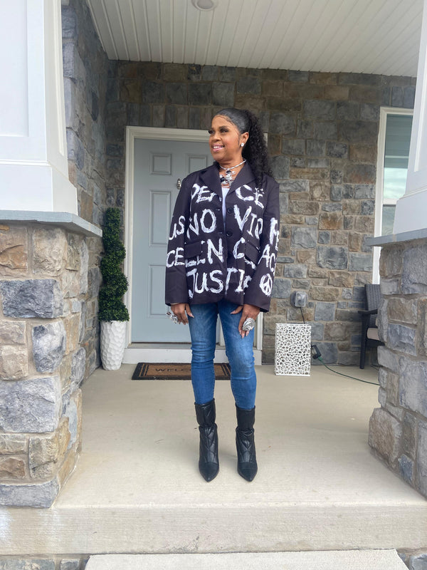 Love, Peace, Justice Blazer
