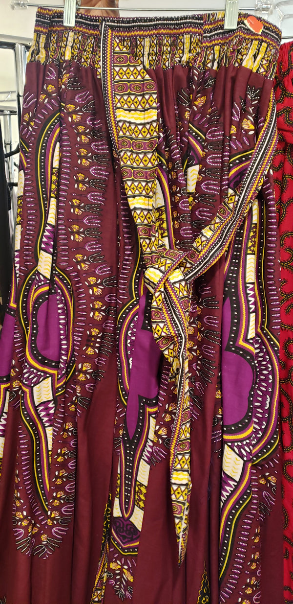 African print maxi skirt