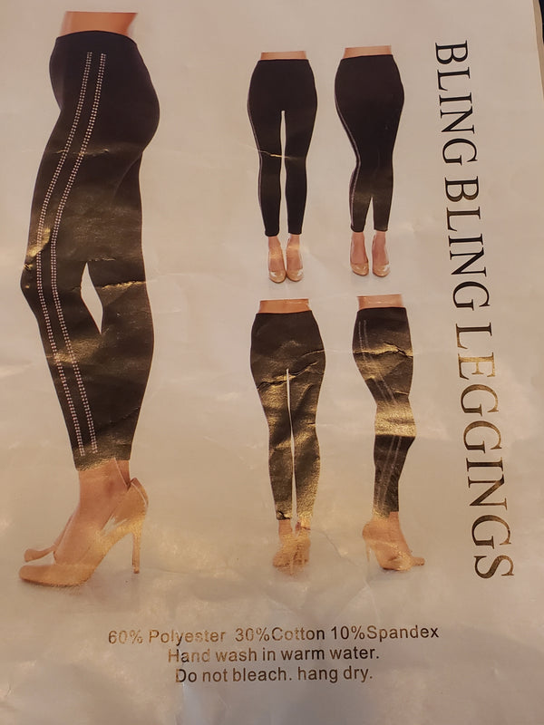 Plus Knit Bling Leggings