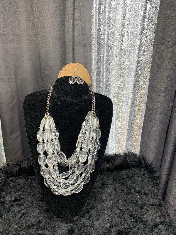 Ice on my baby necklace and earrings set