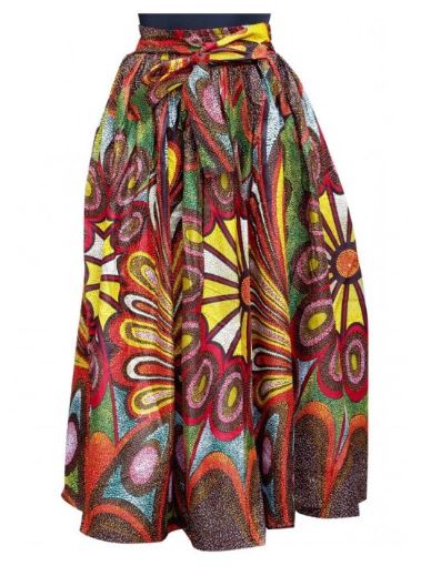 African print maxi skirt