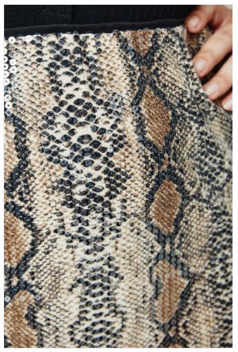 Sequin Snakeprint Skirt