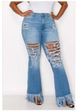 High Rise Skinny Flare jeans