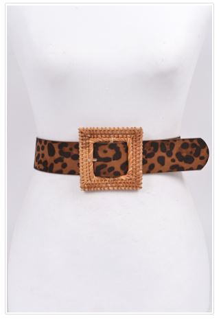 Square Twined Buckle Belt