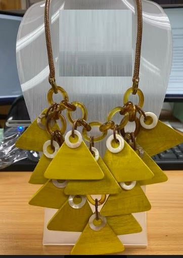 Yellow Triangle Layer Necklace