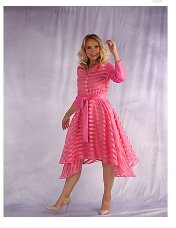 Pink Button Up Dress