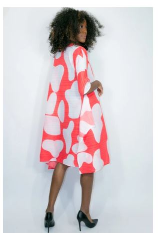 Lightweight Coral Print Dress